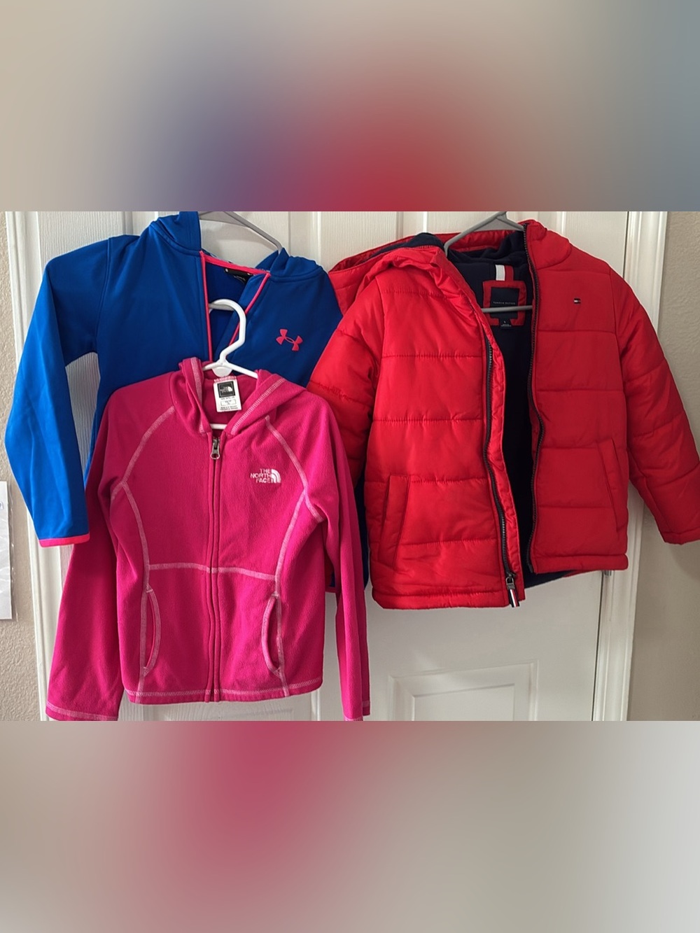 6T Girls, The North Face, Tommy Hilfiger, Winter Hooded Jacket 3 in a bundle